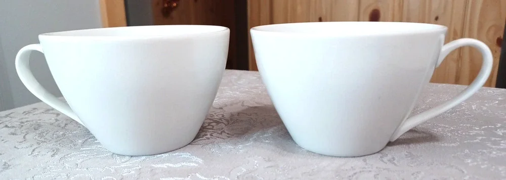 Crate & Barrel 2 Large 14 oz White Porcelain 3